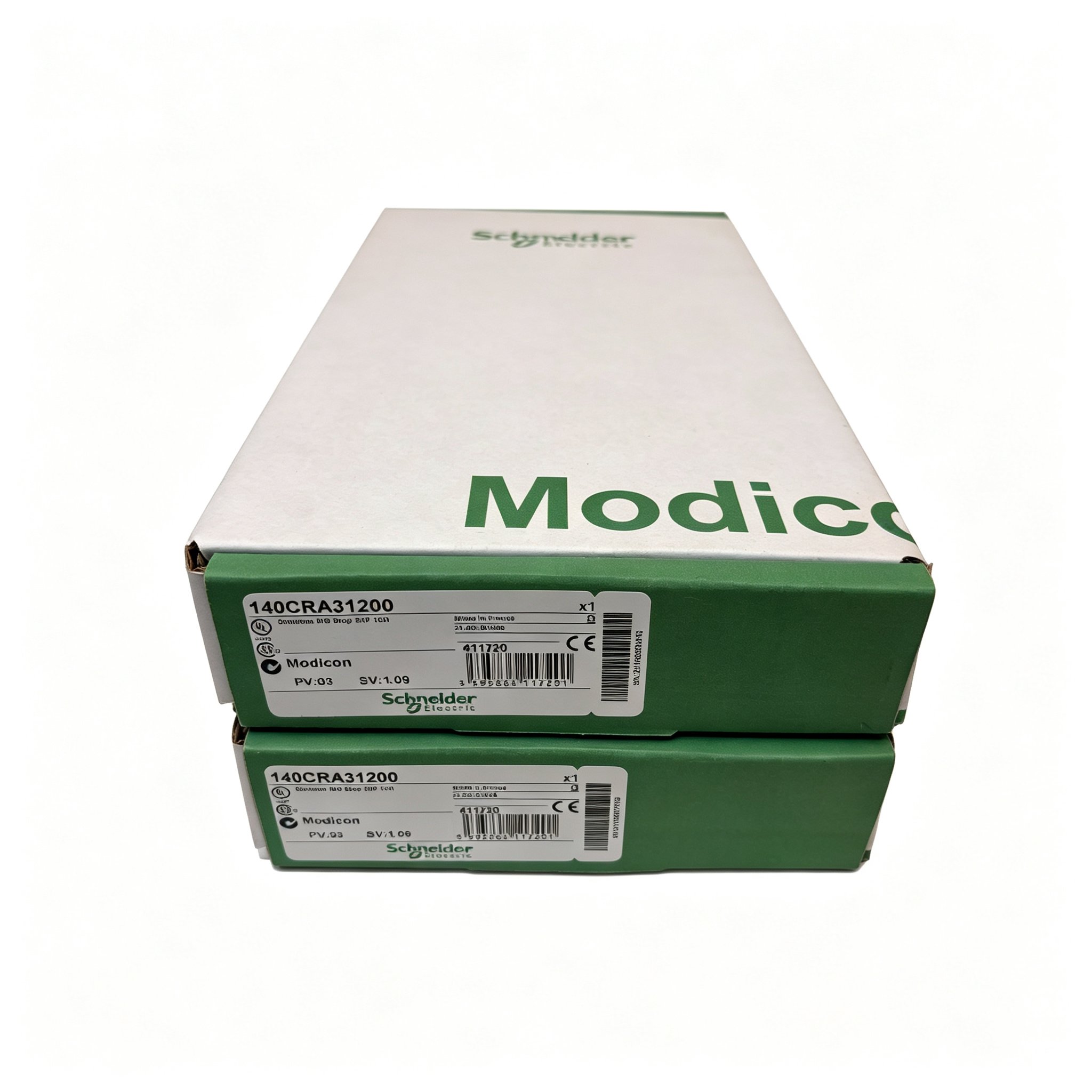 Schneider 140CRA31200 Modicon carton label view